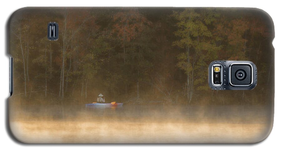 Foggy Galaxy S5 Case featuring the photograph Foggy Morning Kayaking by Sandra Clark
