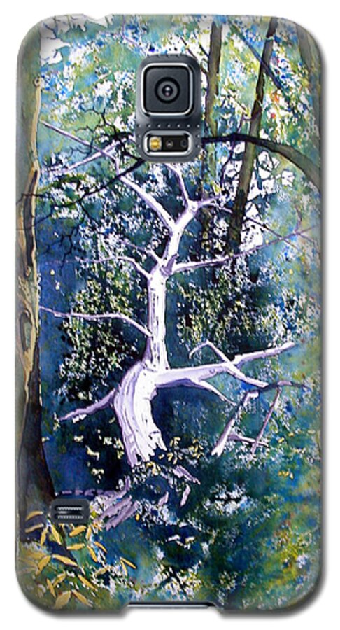 Glenn Marshall Galaxy S5 Case featuring the painting Forest Lessened by Glenn Marshall