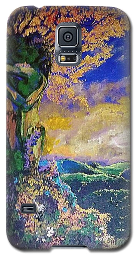 Trees Galaxy S5 Case featuring the painting Forever Embracing by Stefan Duncan