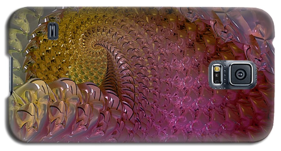 Fractals Galaxy S5 Case featuring the digital art Fractalized Cube by Matthew Lindley