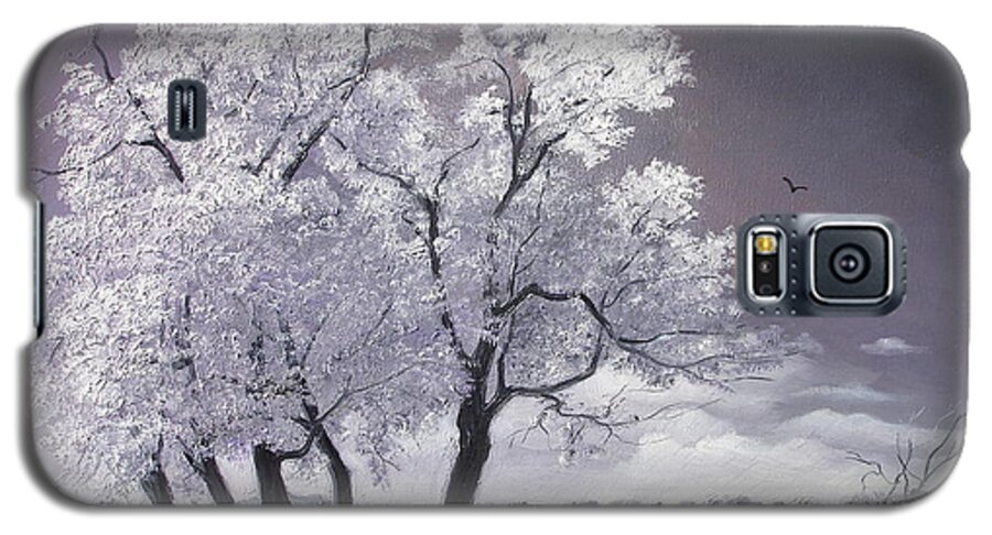 Winter Galaxy S5 Case featuring the painting Freeze by Sorin Apostolescu