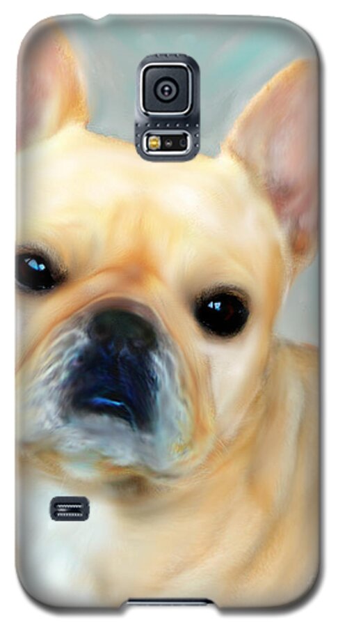 The French Bulldogs Were Highly Fashionable And Were Sought After By Society Ladies As Well As Creatives Such As Artists Galaxy S5 Case featuring the painting French Bulldog Mystique D'Or by Barbara Chichester