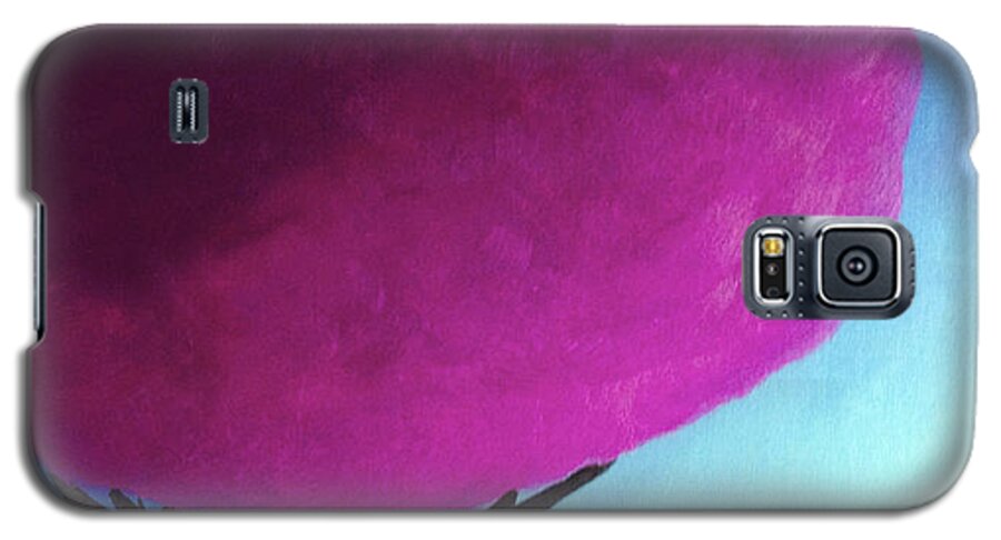 Tree Art Galaxy S5 Case featuring the painting Fuchsia Tree by Anita Lewis