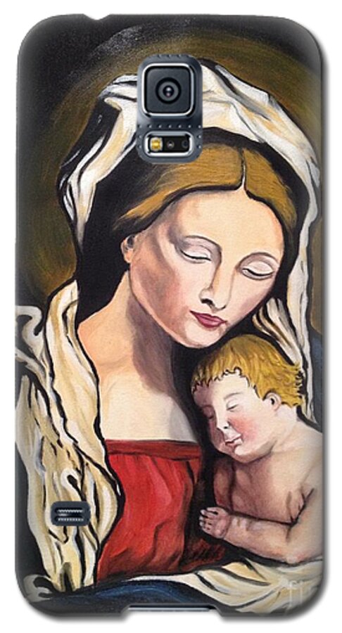 Baby Jesus Galaxy S5 Case featuring the painting Full Of Grace by Brindha Naveen