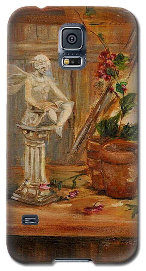 Garden Galaxy S5 Case featuring the painting Garden Angel Two by Lindsay Frost