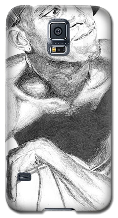 Garnett Galaxy S5 Case featuring the drawing Garnett 2 by Tamir Barkan