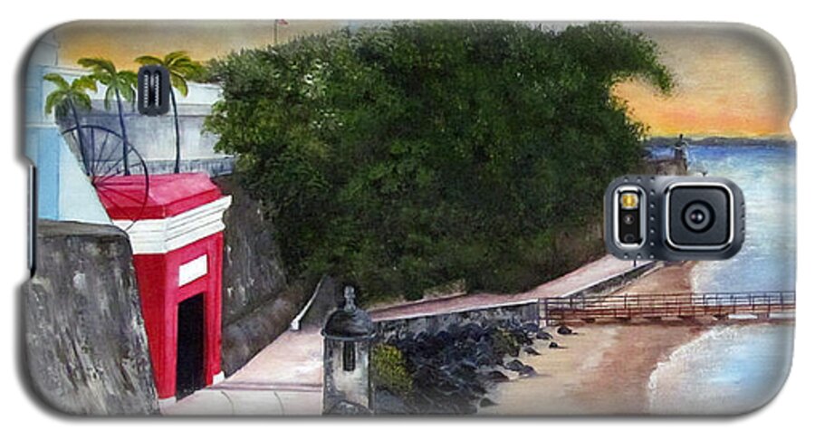 Puerto Rico Galaxy S5 Case featuring the painting Gate to Old San Juan by Gloria E Barreto-Rodriguez