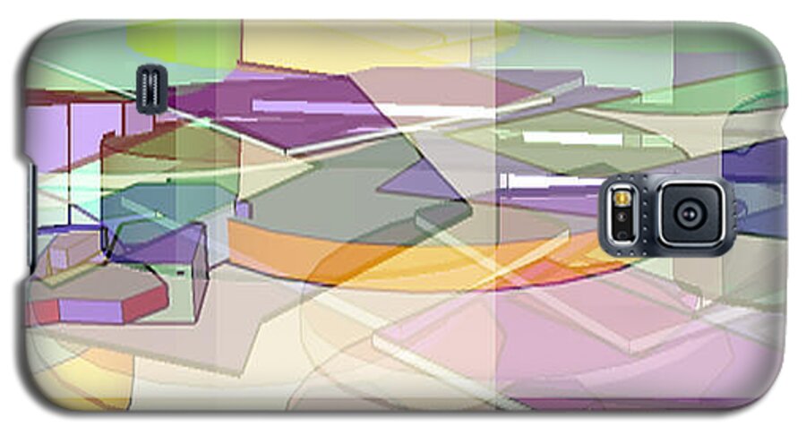 Digital Art Galaxy S5 Case featuring the digital art Geo-Art by Cathy Anderson