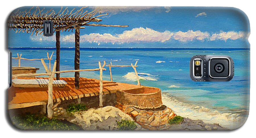 Beach Galaxy S5 Case featuring the painting Getaway by Chad Berglund