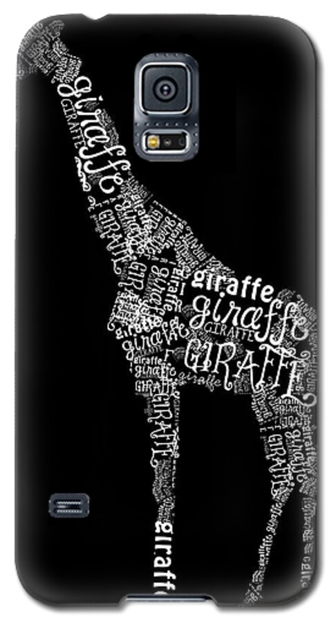 Graphic Galaxy S5 Case featuring the digital art Giraffe is the Word by Heather Applegate