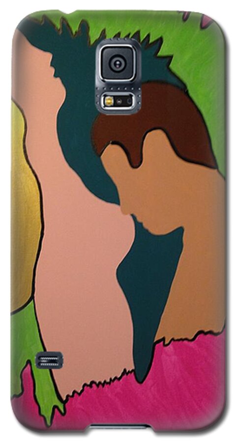 Glow Galaxy S5 Case featuring the painting Glow by Erika Jean Chamberlin