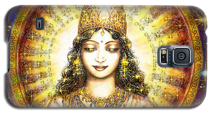 Goddess Painting Galaxy S5 Case featuring the mixed media Goddess of Stars by Ananda Vdovic