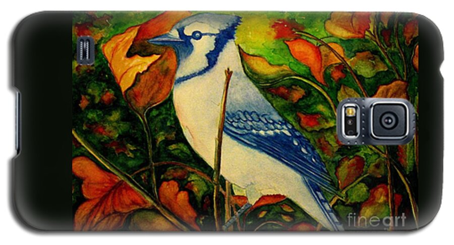 Blue Jay Galaxy S5 Case featuring the painting God's New Creation by Hazel Holland