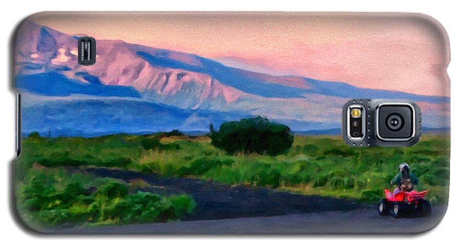 Cold Bay Alaska Galaxy S5 Case featuring the painting Going to School Cold Bay Style by Michael Pickett