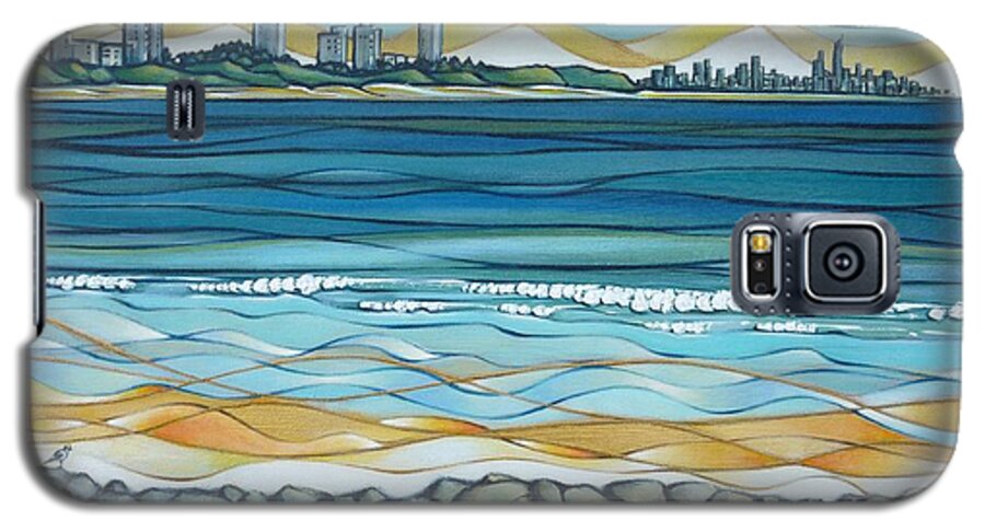 Beach Galaxy S5 Case featuring the painting Gold Coast 180810 by Selena Boron
