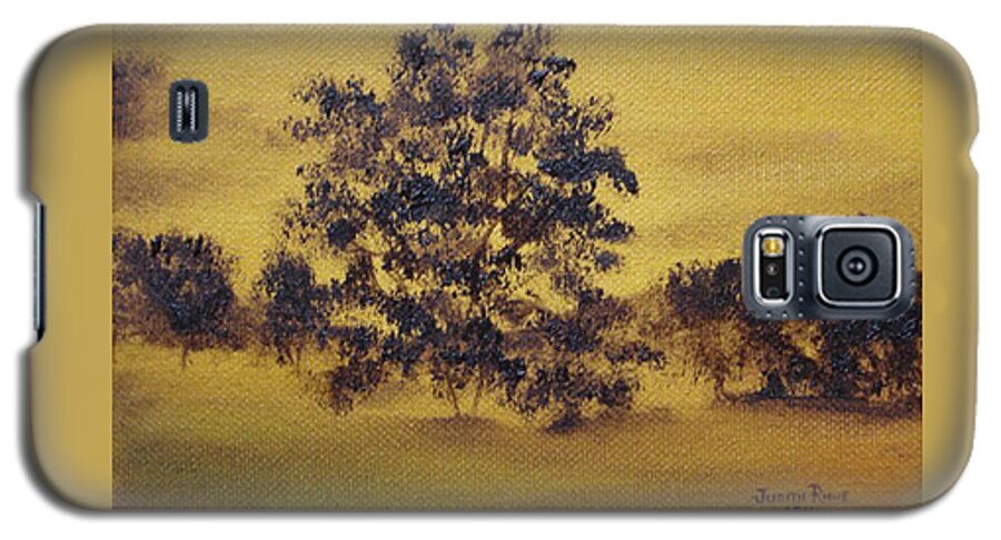 Landscape Galaxy S5 Case featuring the painting Golden Landscape by Judith Rhue
