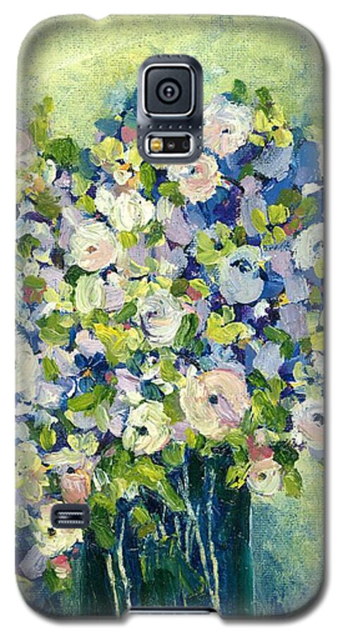 Orchards Galaxy S5 Case featuring the painting Grandma's Flowers by Sherry Harradence