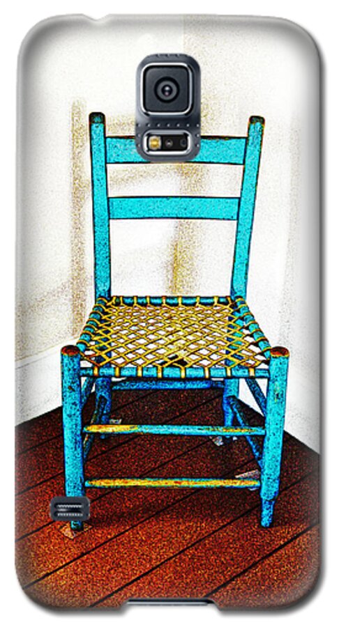 Chair Galaxy S5 Case featuring the photograph Granular Blue by Holly Blunkall