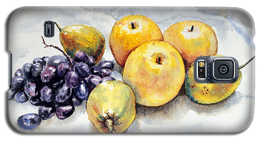 Grapes Galaxy S5 Case featuring the painting Grapes and Pears by Joey Agbayani