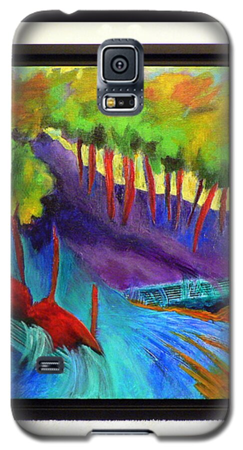Landscape Galaxy S5 Case featuring the painting Grate Mountain by Elizabeth Fontaine-Barr
