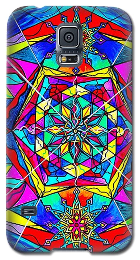 Vibration Galaxy S5 Case featuring the painting Gratitude by Teal Eye Print Store