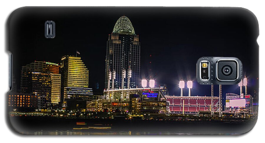 Great American Ballpark Galaxy S5 Case featuring the photograph Great American Ball Park by Cathy Donohoue