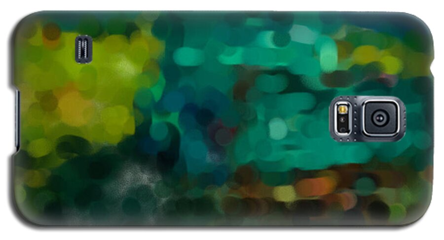 Santa Galaxy S5 Case featuring the photograph Green truck in abstract by Charles Muhle