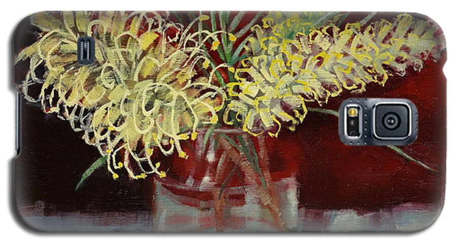 Grevillea Galaxy S5 Case featuring the painting Grevillea Still Life by Margaret Stockdale