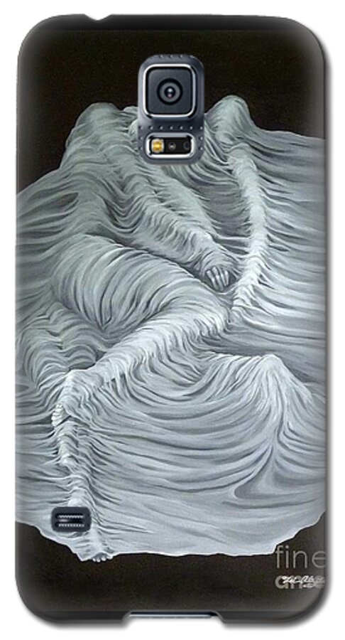 Figurative Abstract Galaxy S5 Case featuring the painting Greyish Revelation by Fei A
