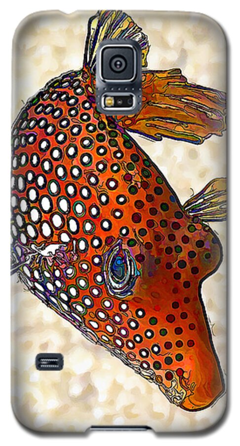 Nature Galaxy S5 Case featuring the digital art Guinea Fowl Puffer Fish by ABeautifulSky Photography by Bill Caldwell