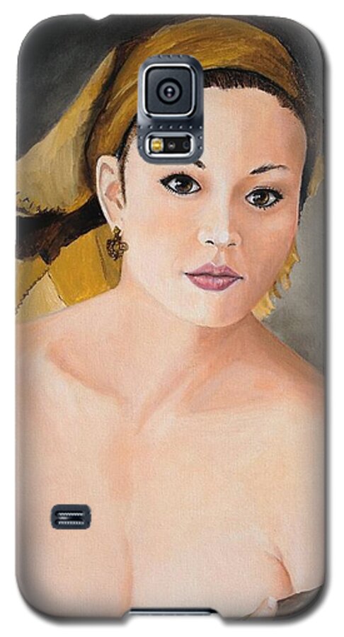 Girl Galaxy S5 Case featuring the painting Gypsy by Alan Lakin