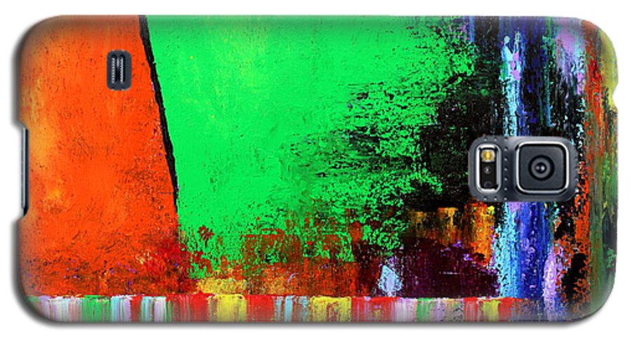 Abstract Galaxy S5 Case featuring the painting Happiness by Kume Bryant