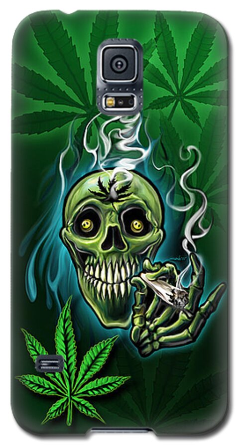Pothead Galaxy S5 Case featuring the painting Happy Pot Head by Michael Spano