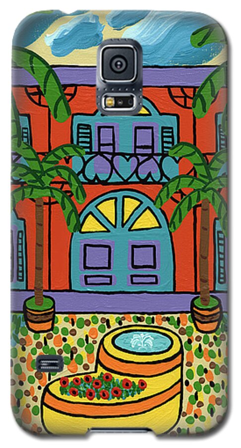 Hemingway Galaxy S5 Case featuring the painting Hemingway House - Key West by Mike Segal