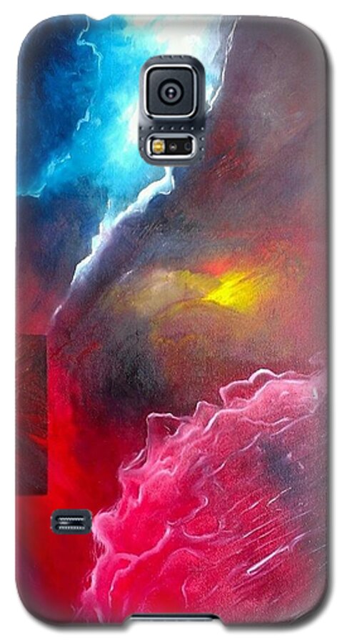 Oil Galaxy S5 Case featuring the painting HEY by Carrie Maurer