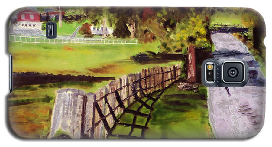 Painting Galaxy S5 Case featuring the painting Hidden Brook Farm by Michael Daniels