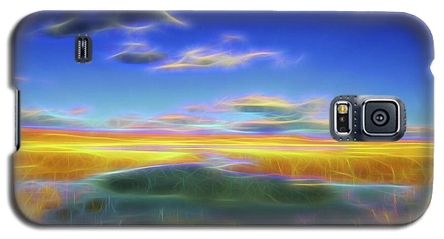 Desert Galaxy S5 Case featuring the digital art High Desert Lake by William Horden