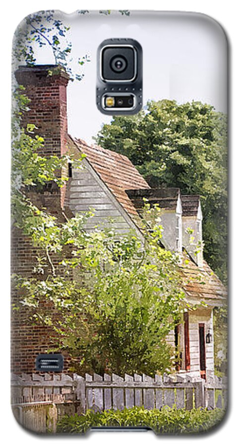 Cottage Galaxy S5 Case featuring the painting Hill Cottage by Shari Nees