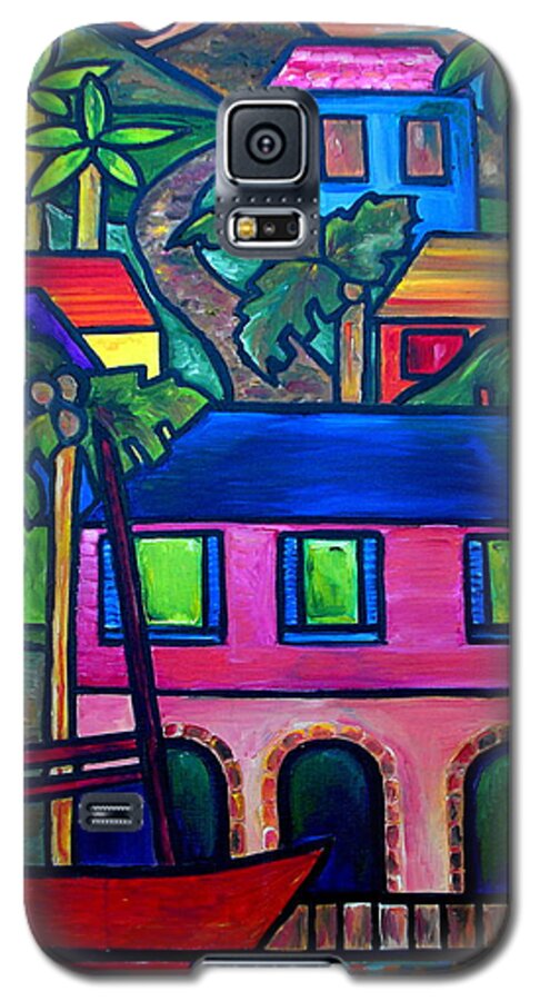 St. John Galaxy S5 Case featuring the painting Hillside In St. John by Patti Schermerhorn