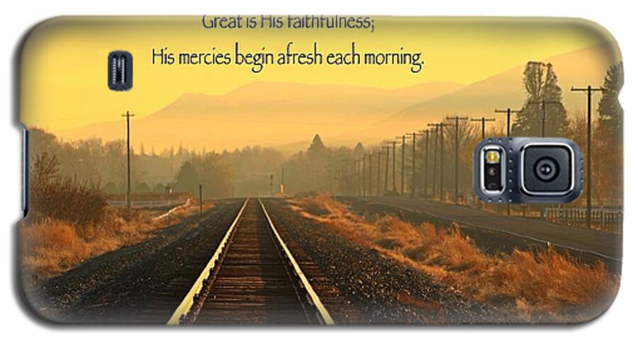 Railroad Galaxy S5 Case featuring the photograph His Mercies by Lynn Hopwood