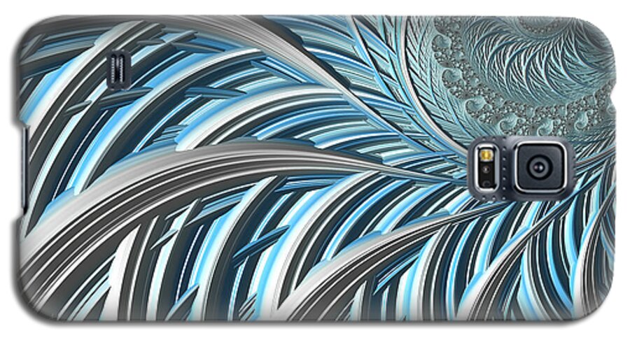 #art #print #fractal #blue #happijar Galaxy S5 Case featuring the digital art Hj-btr by Vix Edwards