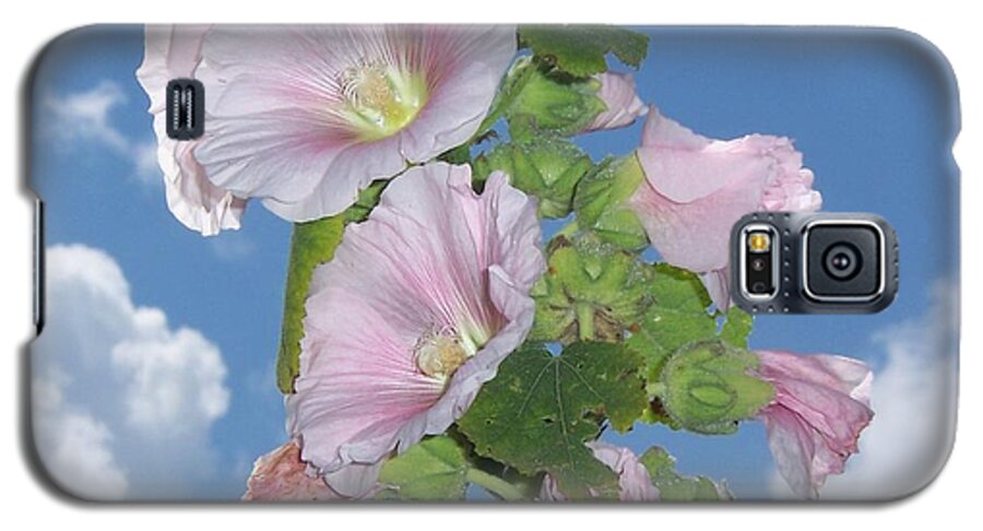 Flower Galaxy S5 Case featuring the photograph Hollyhock by John Mathews