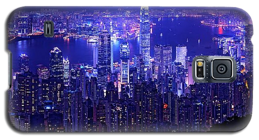 Hong Kong Prints Galaxy S5 Case featuring the photograph Hong Kong In Purple by Monique Wegmueller