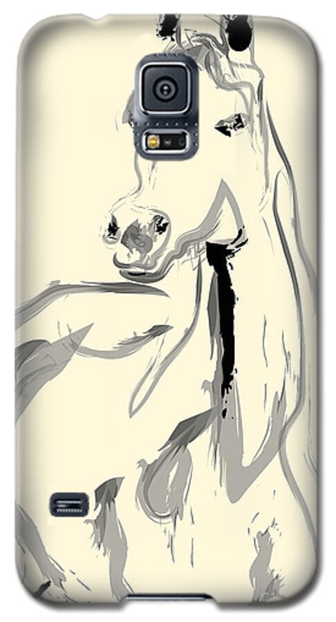 Arab Galaxy S5 Case featuring the painting Horse - Arab by Go Van Kampen