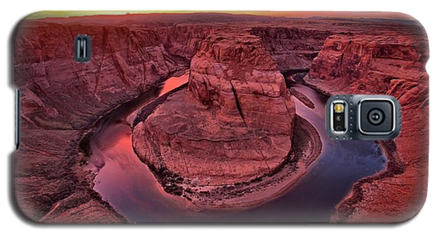 Horseshoe Bend Galaxy S5 Case featuring the photograph Horseshoe Bend Sunset by Adam Jewell