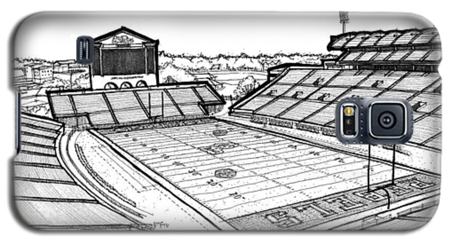 Vaught Hemingway Stadium Galaxy S5 Case featuring the drawing Hotty Toddy by Calvin Durham