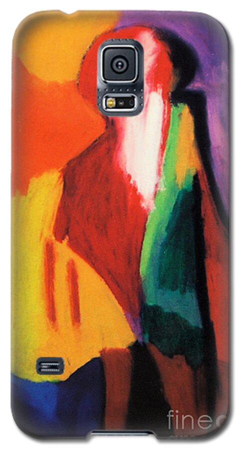 Human Abstract Art Form Galaxy S5 Case featuring the pastel Human Understanding by Jon Kittleson
