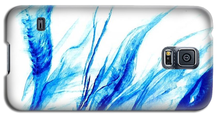 Abstract Galaxy S5 Case featuring the painting I Am Aether Here or There by Laura Hamill