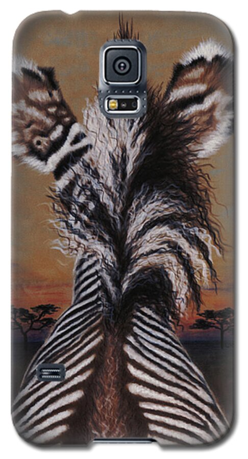 Zebra Galaxy S5 Case featuring the painting I Herd That by Lori Sutherland