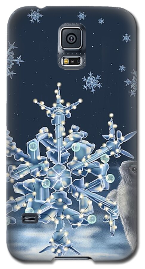 Ice Galaxy S5 Case featuring the painting Ice crystals by Veronica Minozzi